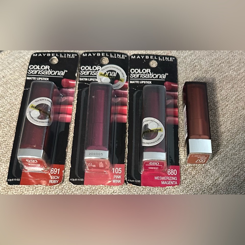 Maybelline Creamy Lipstick (4 Total) New